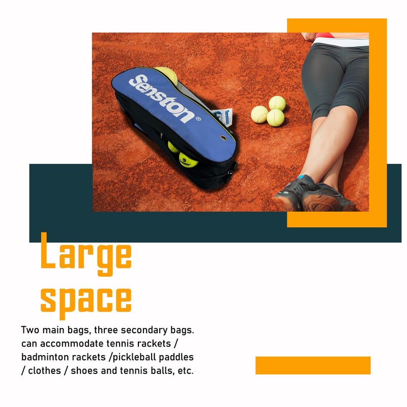 Senston Racquets Tennis/Badminton Racket Bag,Single Shoulder Tennis Racket Bag,Waterproof And Dustproof - Image 5